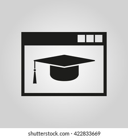 Online education icon. vector design. symbol. web. graphic. JPG. AI. app. logo. object. flat. image. sign. eps. art. picture - stock vector