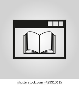 Online education icon. vector design. symbol. web. graphic. JPG. AI. app. logo. object. flat. image. sign. eps. art. picture - stock vector