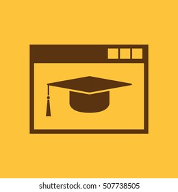 Online education icon. vector design. education symbol. web. graphic. JPG. AI. app. logo. object. flat. image. sign. eps. art. picture - stock vector