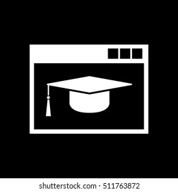 Online education icon. vector design. education symbol. web. graphic. JPG. AI. app. logo. object. flat. image. sign. eps. art. picture - stock vector