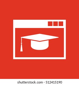 Online education icon. vector design. education symbol. web. graphic. JPG. AI. app. logo. object. flat. image. sign. eps. art. picture - stock vector