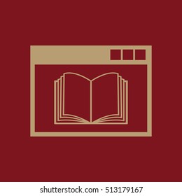 Online education icon. vector design. education symbol. web. graphic. JPG. AI. app. logo. object. flat. image. sign. eps. art. picture - stock vector