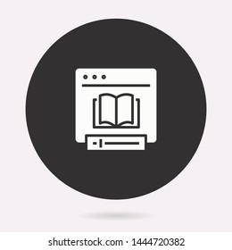 Online education icon. Vector illustration isolated. Simple pictogram for graphic and web design.