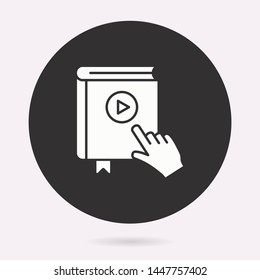 Online education icon. Vector illustration isolated. Simple pictogram for graphic and web design.