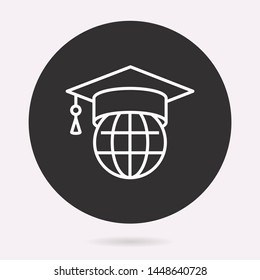 Online education icon. Vector illustration isolated. Simple pictogram for graphic and web design.
