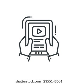 Online education icon, vector illustration