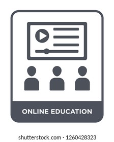 online education icon vector on white background., online education simple element illustration
