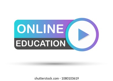 Online education icon. Vector stock illustration. 