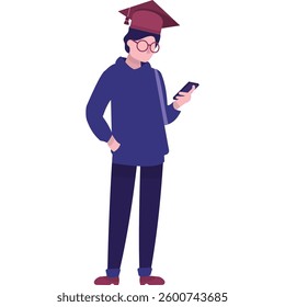 Online education icon vector student with mobile