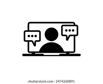 Online education icon, webinar, online training logo vector.