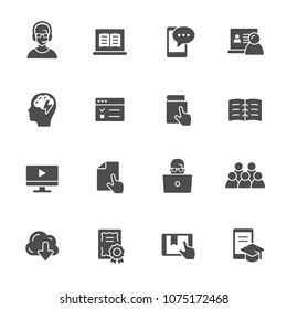 Online education icons