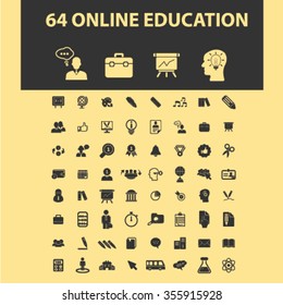 Online education icons