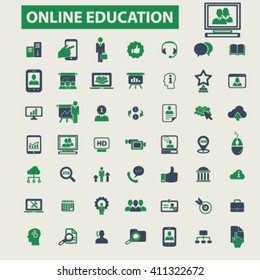 online education icons
