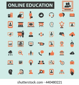 online education icons