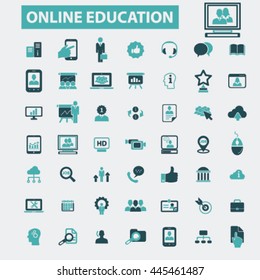 ícones de educação on-line