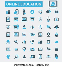 online education icons