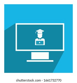Online education icons. simple Illustration Clip Art vector