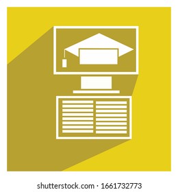 Online education icons simple Illustration Clip Art vector
