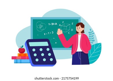 Online Education Illustration concept. Flat illustration isolated on white background
