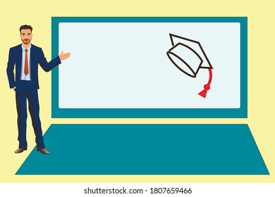 Online Education. Online Information Technology Concept Illustration.