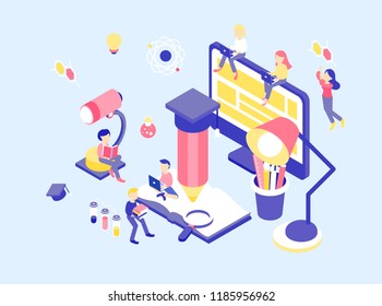 Online Education Isometric