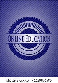 Online Education with jean texture