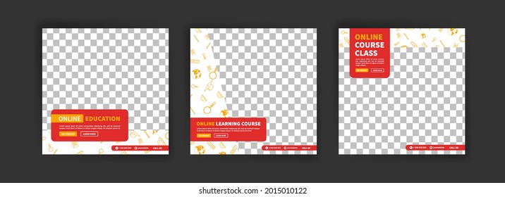 Online Education. Online learning course. Online course class. Modern vector illustration concept for social media post, postcard, card, poster, website and mobile development.
