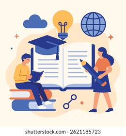Ilustração da Plataforma de Educação e Aprendizagem Online
