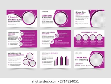 Educación en línea o aprendizaje Plantilla de Vector de presentación de PowerPoint. Plantilla de diapositivas de presentación o diseño de diseño de presentación universitaria.	
