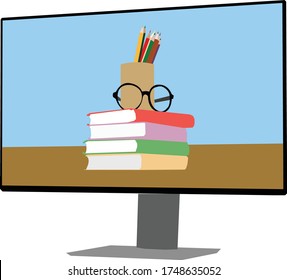 online education with led monitor