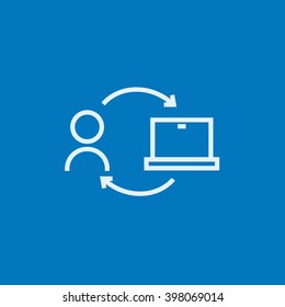 Online education line icon.