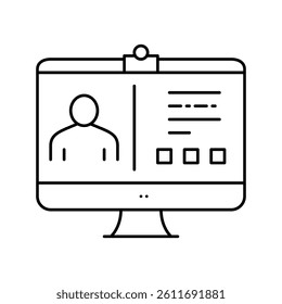 online education line icon vector. online education sign. isolated contour symbol black illustration