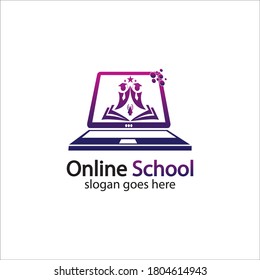 Online Education logo design template. Online course logo design. Online Learning logo