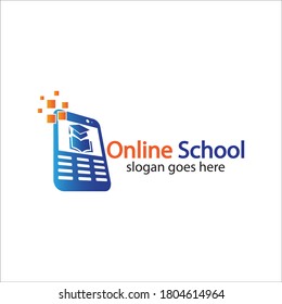 Design-Vorlage für das Online-Bildungs-Logo. Logo für Online-Kurse. Logo für Online-Lernen