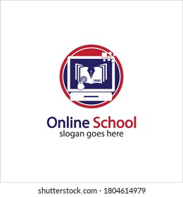 Online Education logo design template. Online course logo design. Online Learning logo