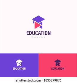 Online Education Logo Design Vector Template