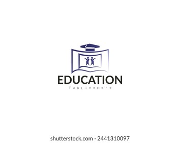 Online education logo design vector