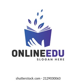 Online Education logo designs concept, Online Video Education Logo designs, Set of online education logo template. Online learning, pixel open book, communication people, digital education logo.