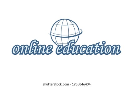online education, logo for distance learning
