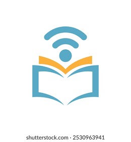 Online education logo icon design illustration