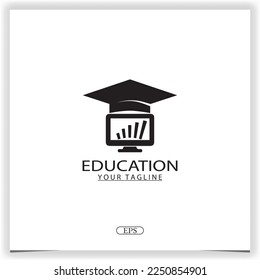 online education logo premium elegant template design vector eps 10