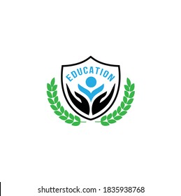 Online education logo template. Distance learning vector design. Computer monitor and open book illustration