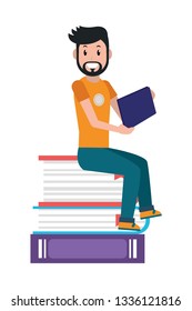 online education man cartoon