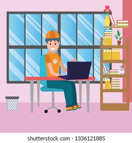 online education man cartoon