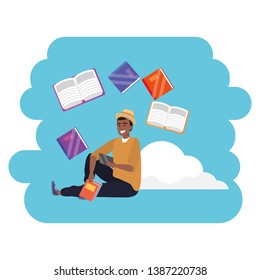 Online education millennial student cloud books