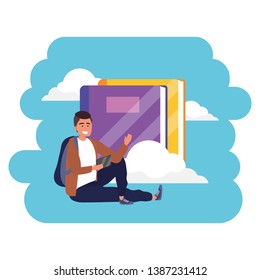 Online education millennial student cloud books