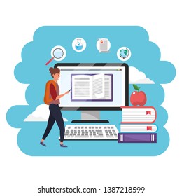 Online education millennial student computer
