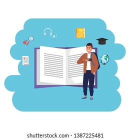 Online education millennial student open book