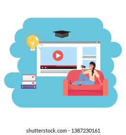 Online education millennial student webpage