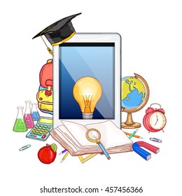Online education modern effective learning vector 